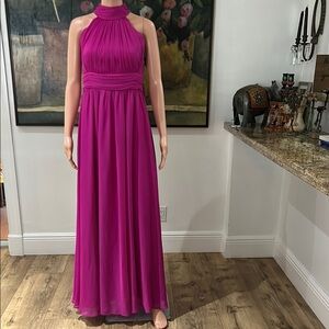 Badgley Mischka Fuchsia Maxi Dress